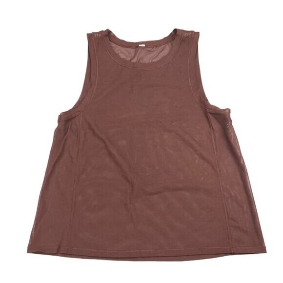 LULULEMON Sole Training Tank Sz 4 Brown - Picture 3 of 4